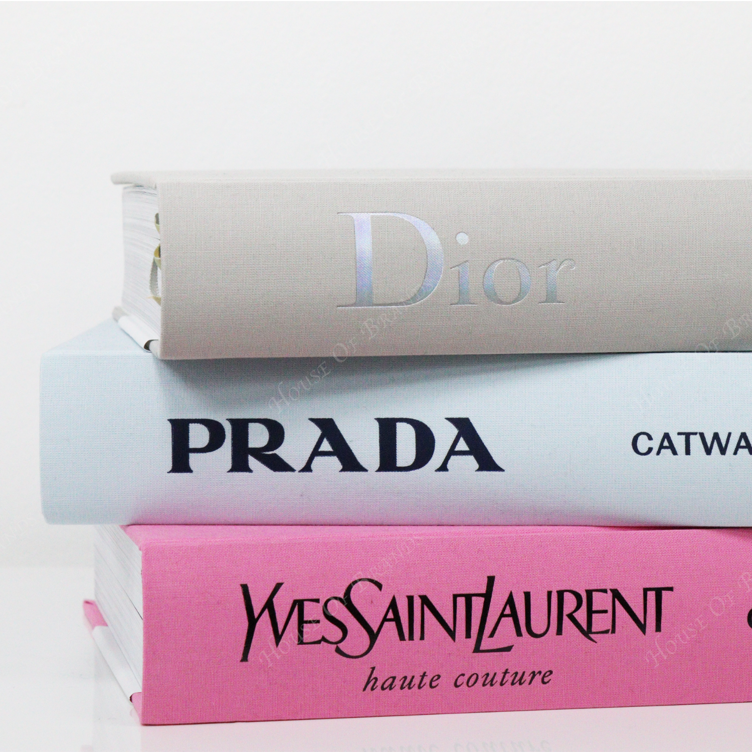 designer brand books decor dior chanel prada louis vuitton