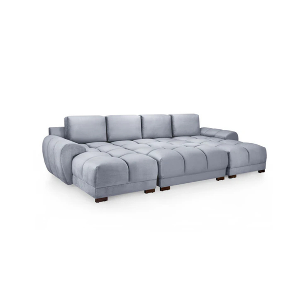 Azzuro U shape Corner Sofa with footstool