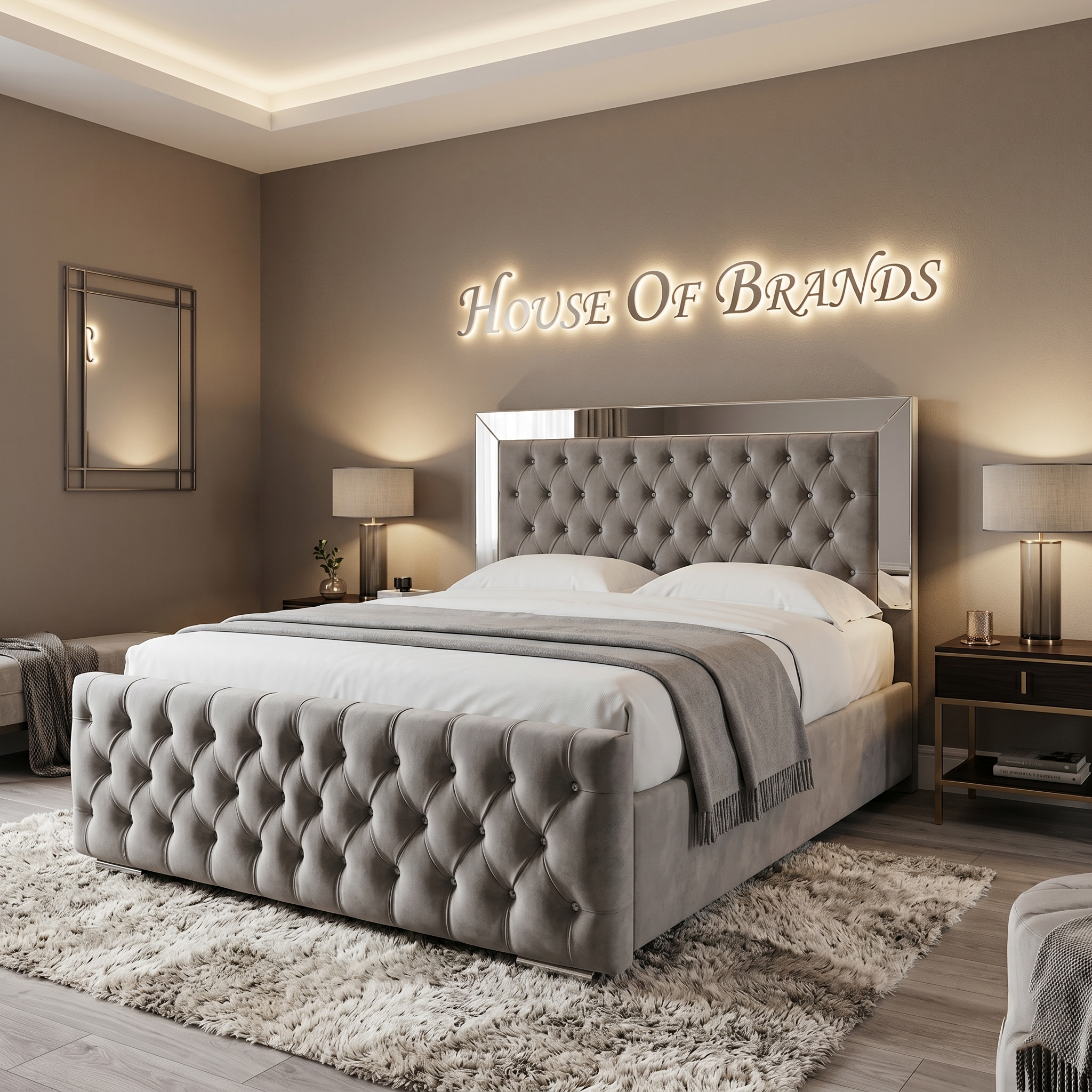 Vegas Mirrored Bed