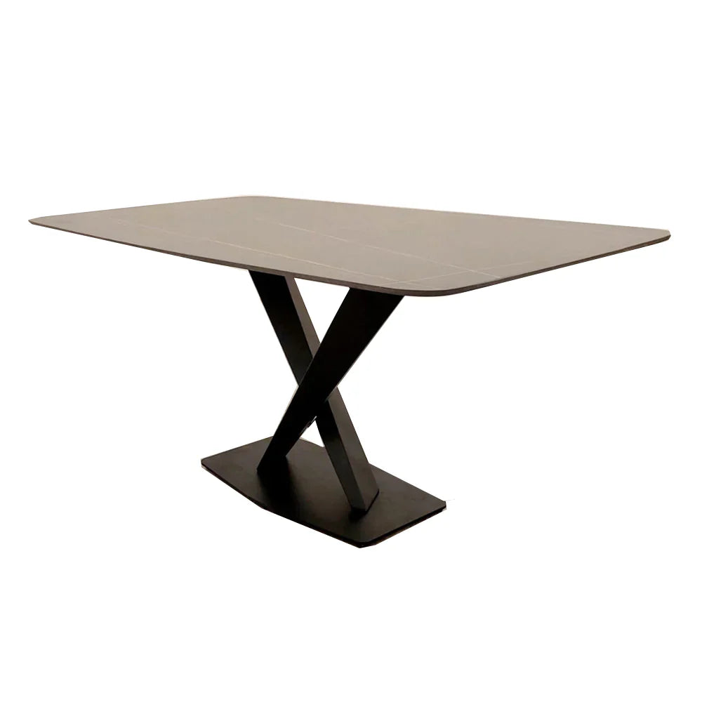 Valeo 160cm Black Sintered Stone Dining Table