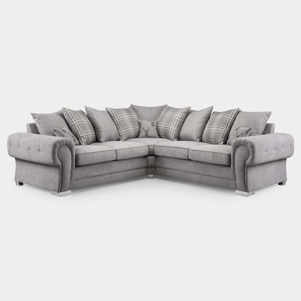 Verona Scatterback Corner Sofa in Grey