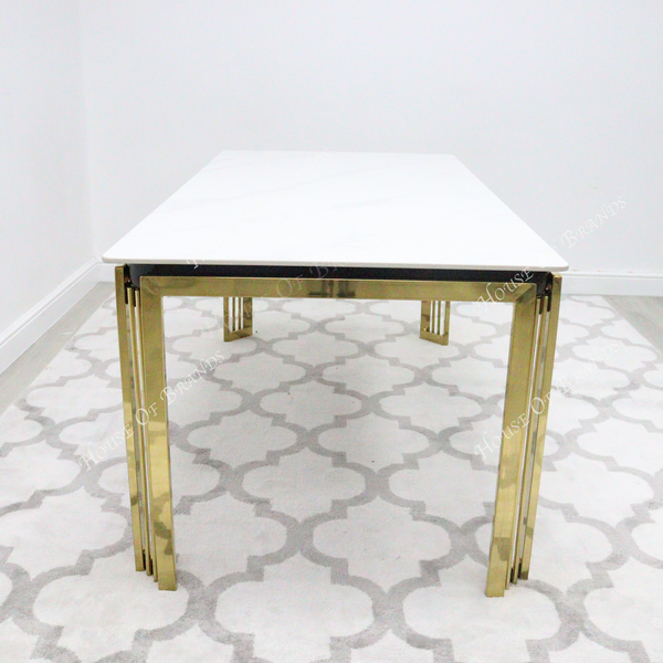 Sorrento Gold Ceramic Dining Table