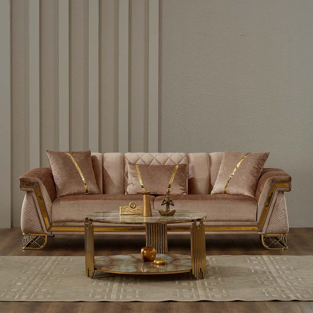 Veyron Luxury Velvet Sofa Set