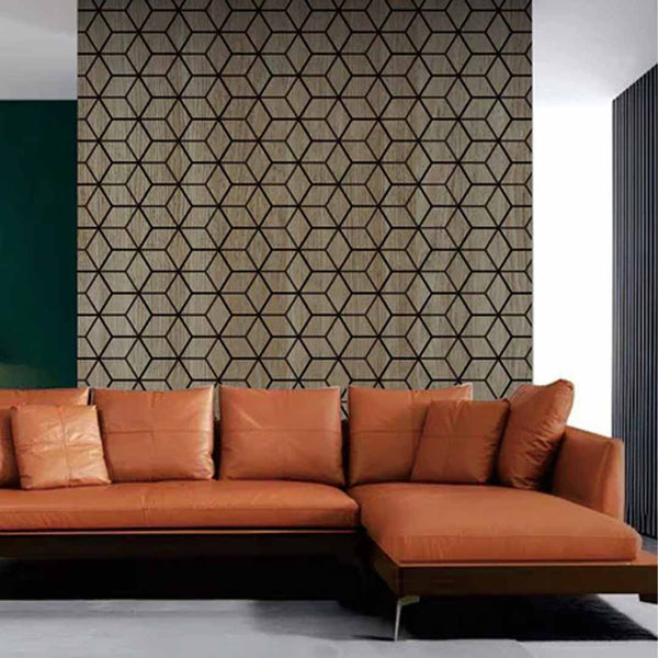 Acoustic Slatted Wall Panels – Walnut Blocks Finish (Pack of 4 – 240 x 60cm)