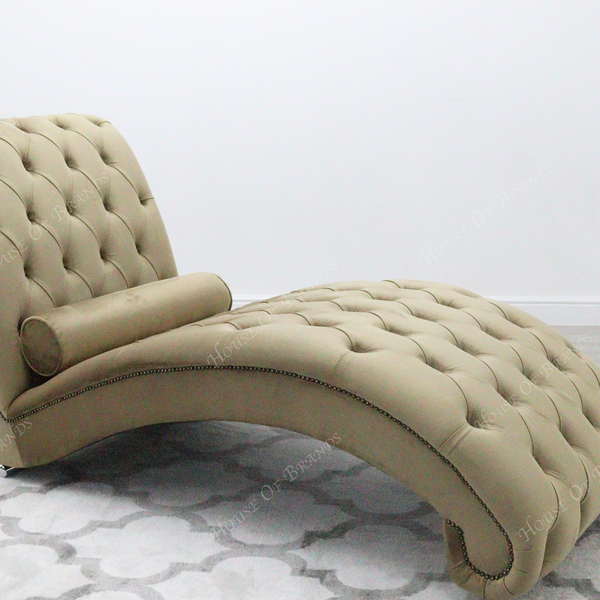 Elegance Chaise Lounge Velvet Chair