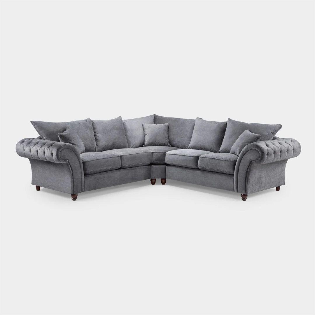Windsor Fullback Large Corner Sofa in Grey