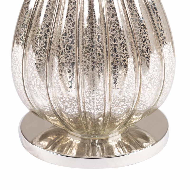 61cm Silver Mercury Glass Table Lamp