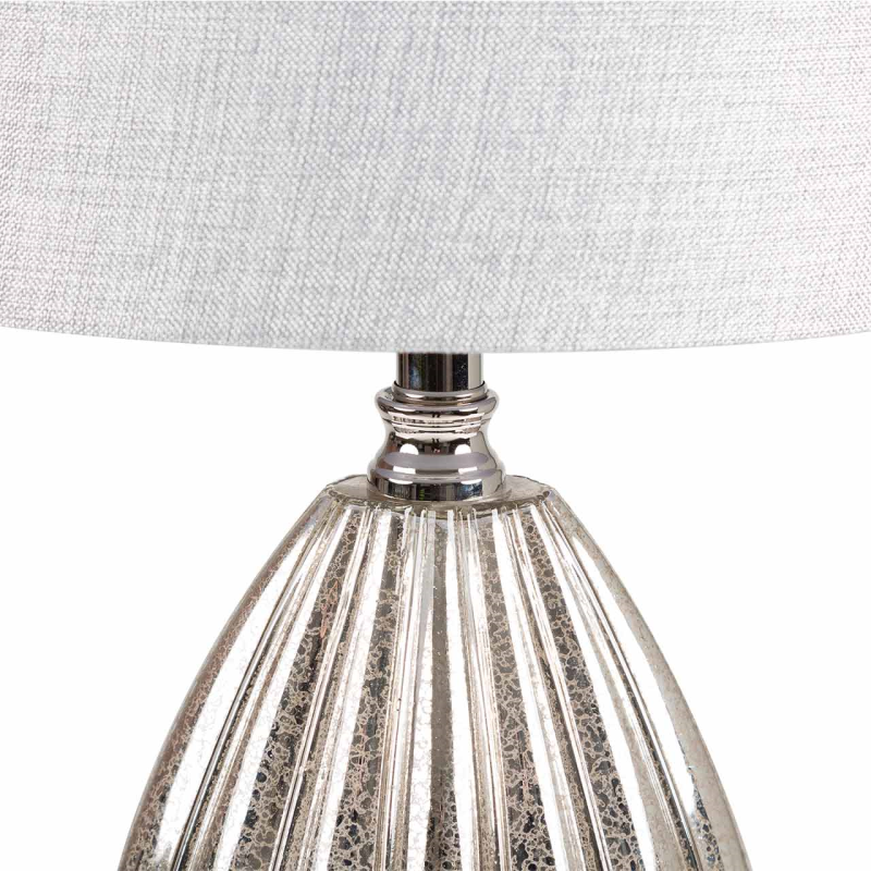61cm Silver Mercury Glass Table Lamp