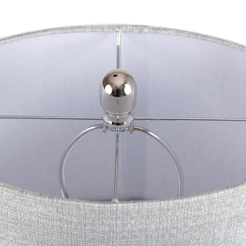 61cm Silver Mercury Glass Table Lamp