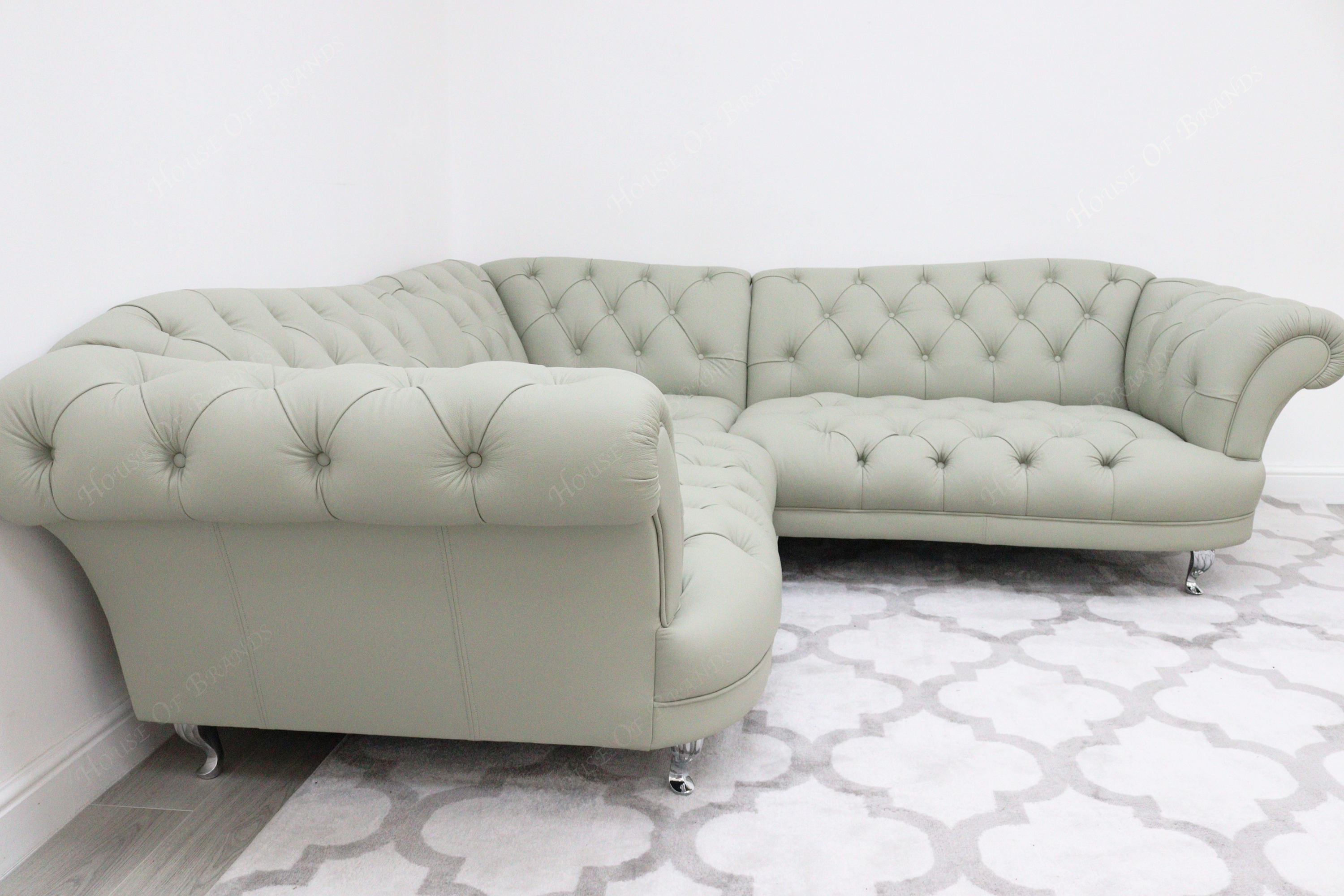Oskar Leather Corner Sofa