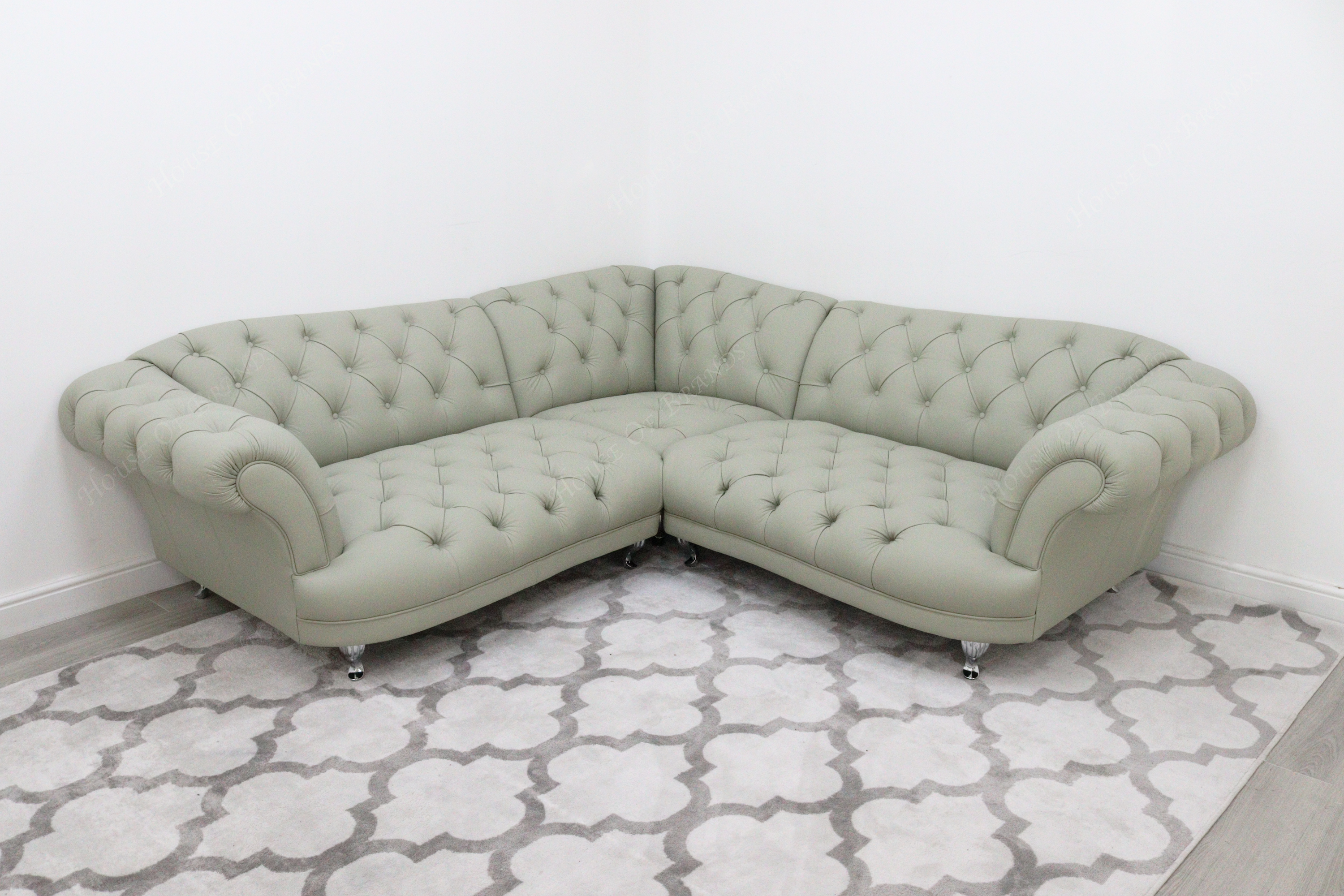 Oskar Leather Corner Sofa