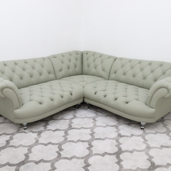 Oskar Leather Corner Sofa
