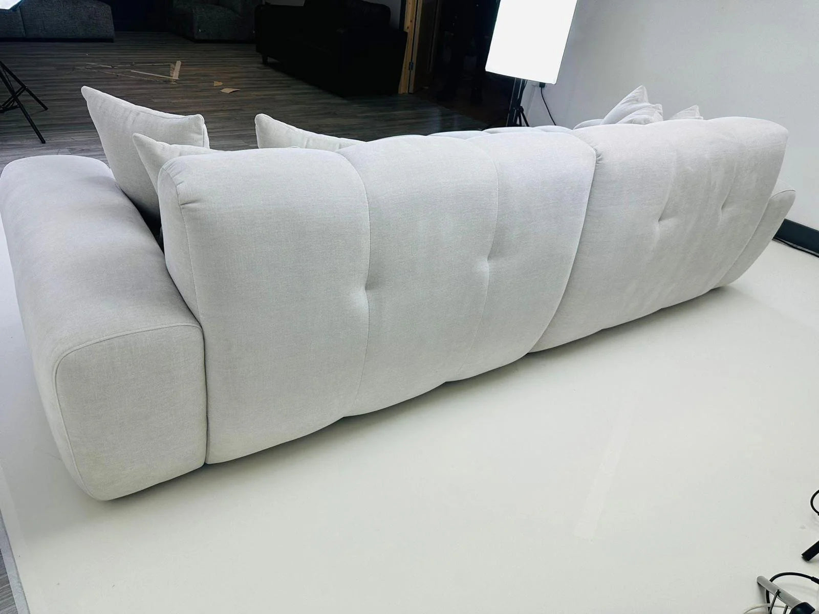 Bubble Beige Bouclé Fabric Left Hand Corner Cloud Sofa