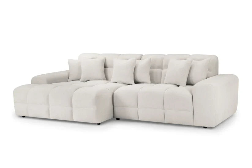 Bubble Beige Bouclé Fabric Left Hand Corner Cloud Sofa