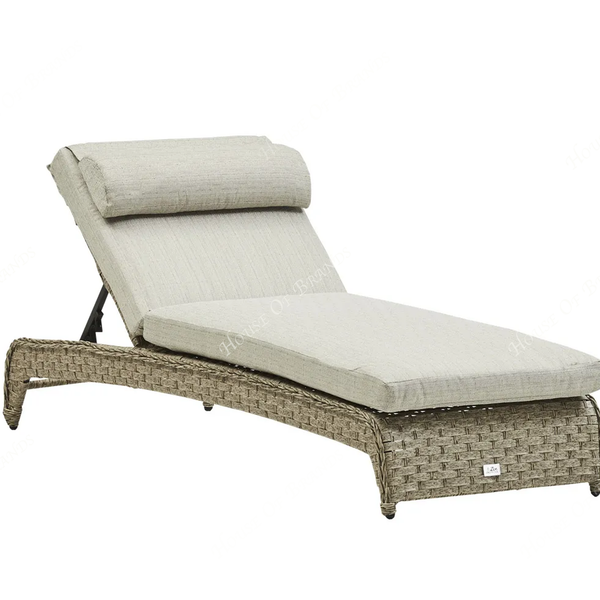 Rattan Beige Lounger