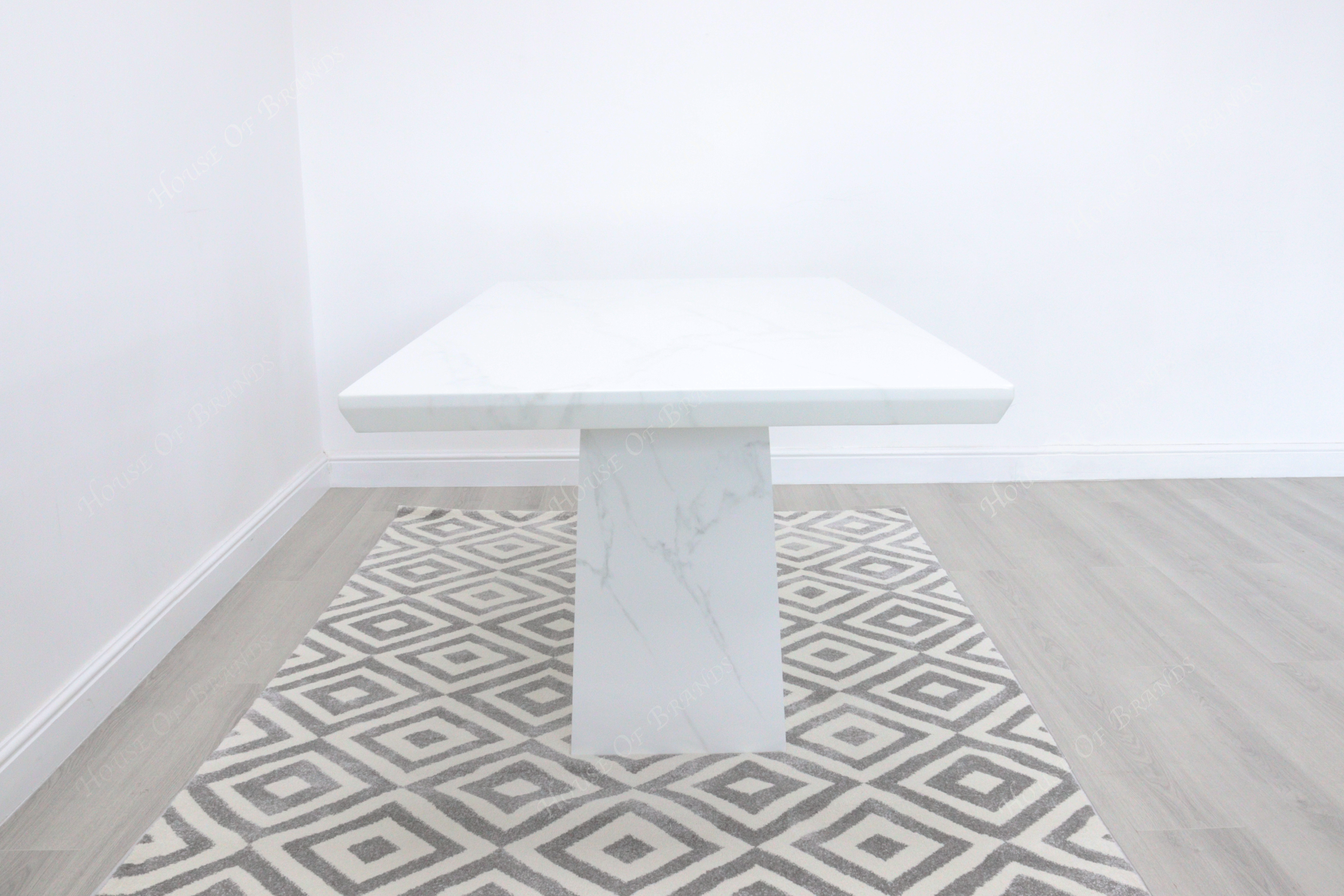 Milan White Marble Dining Table