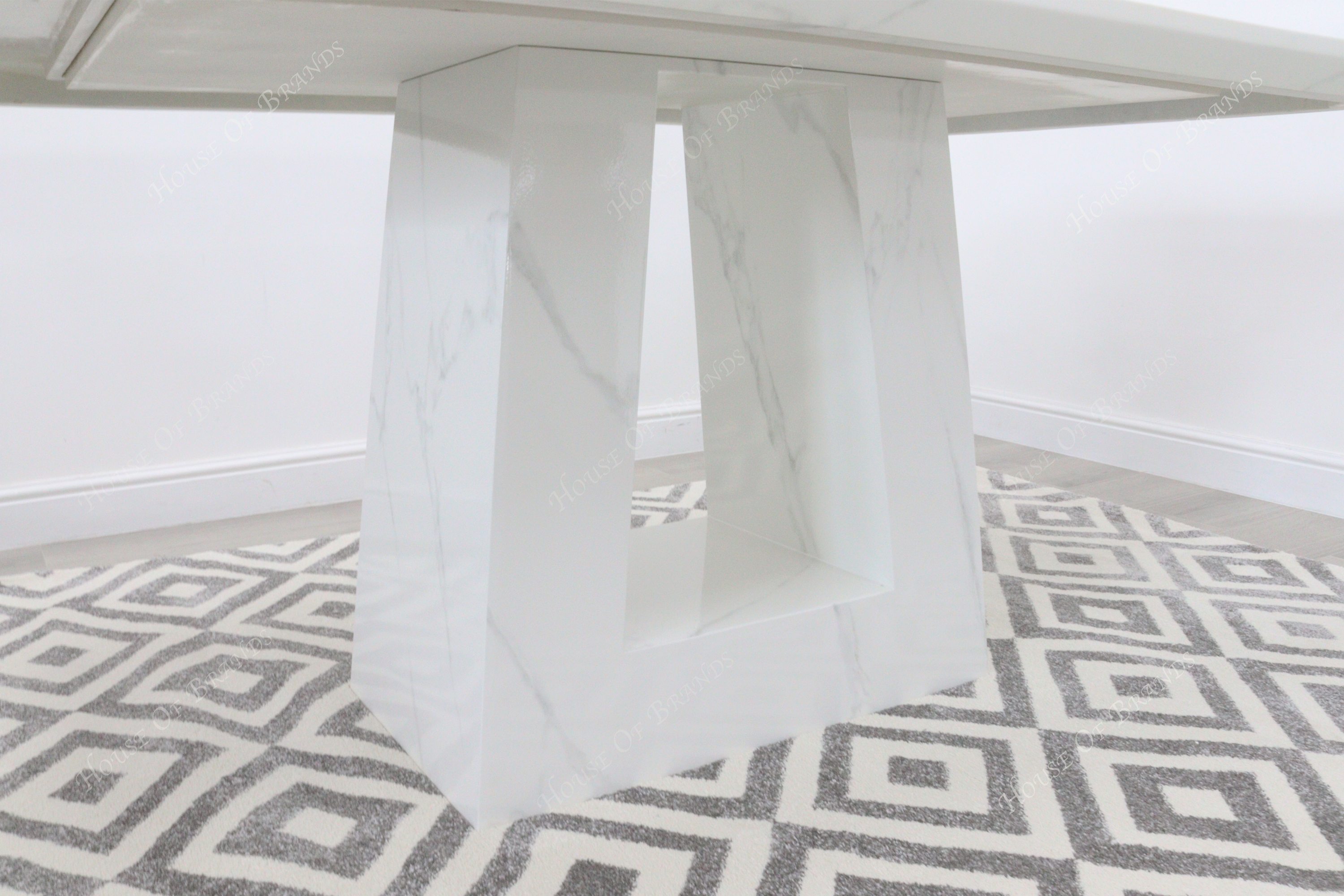Milan White Marble Dining Table
