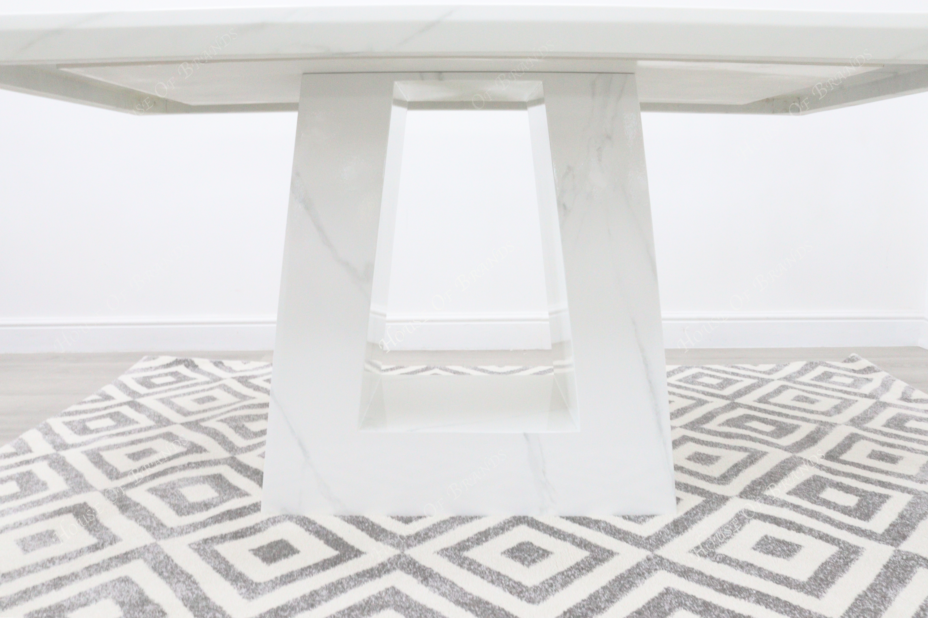 Milan White Marble Dining Table