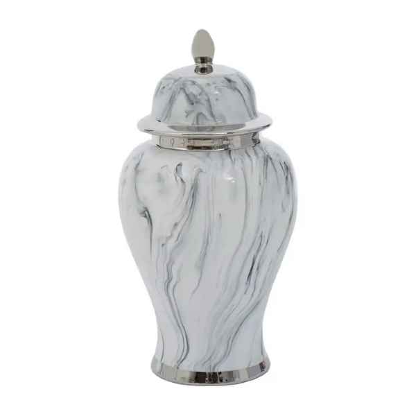 MARMO MARBLE EFFECT LARGE CERAMIC JAR