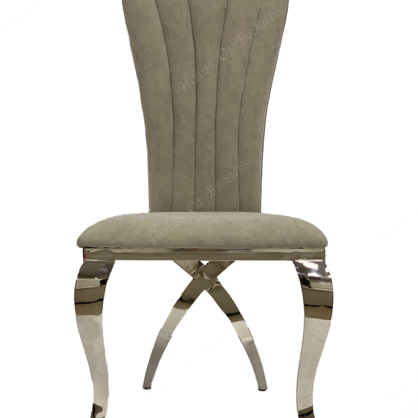 Christine Light Grey Leather Chair