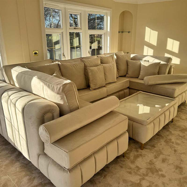 Cloud Haven U Shape Velvet Sofa