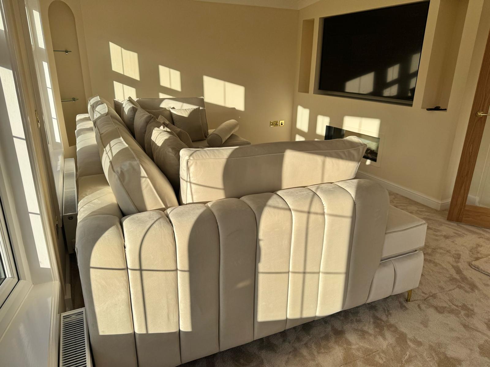 Cloud Haven U Shape Velvet Sofa