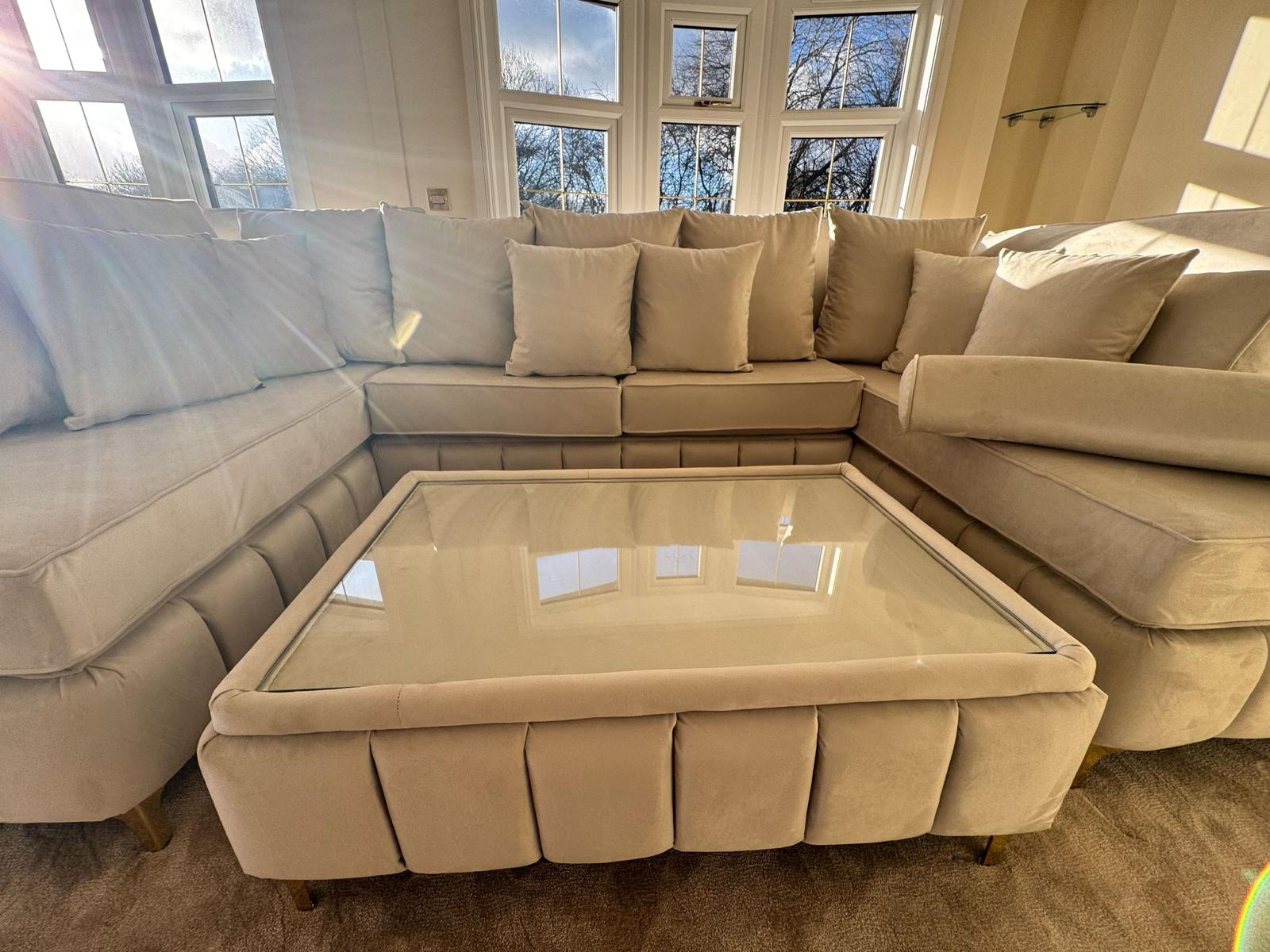 Cloud Haven U Shape Velvet Sofa