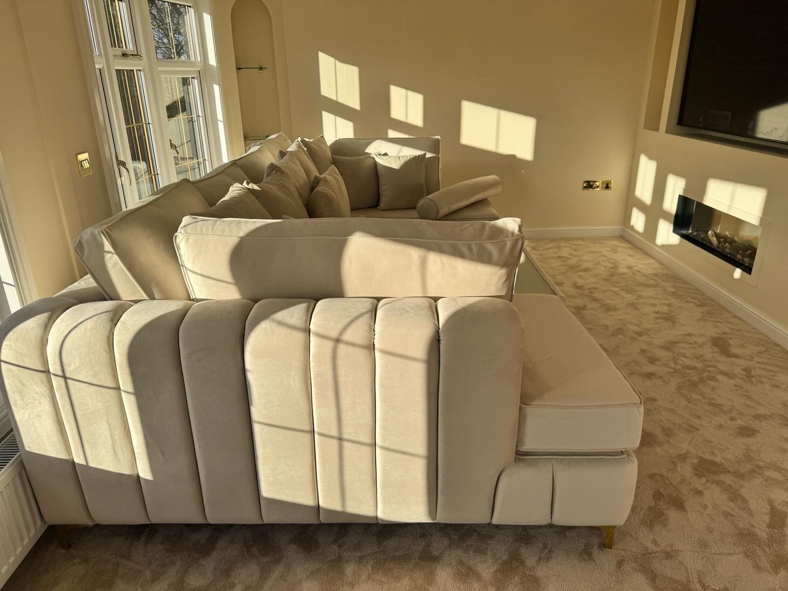 Cloud Haven U Shape Velvet Sofa