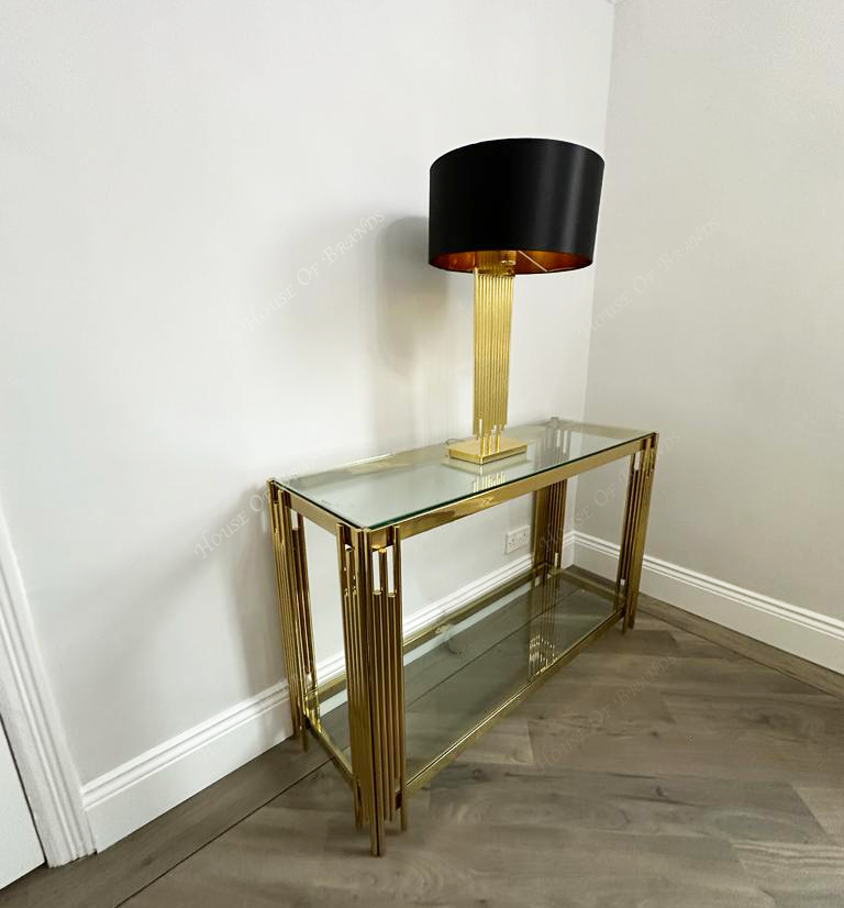 Prague Gold Console Table
