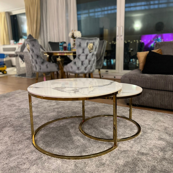 Gold Nest of Coffee Tables