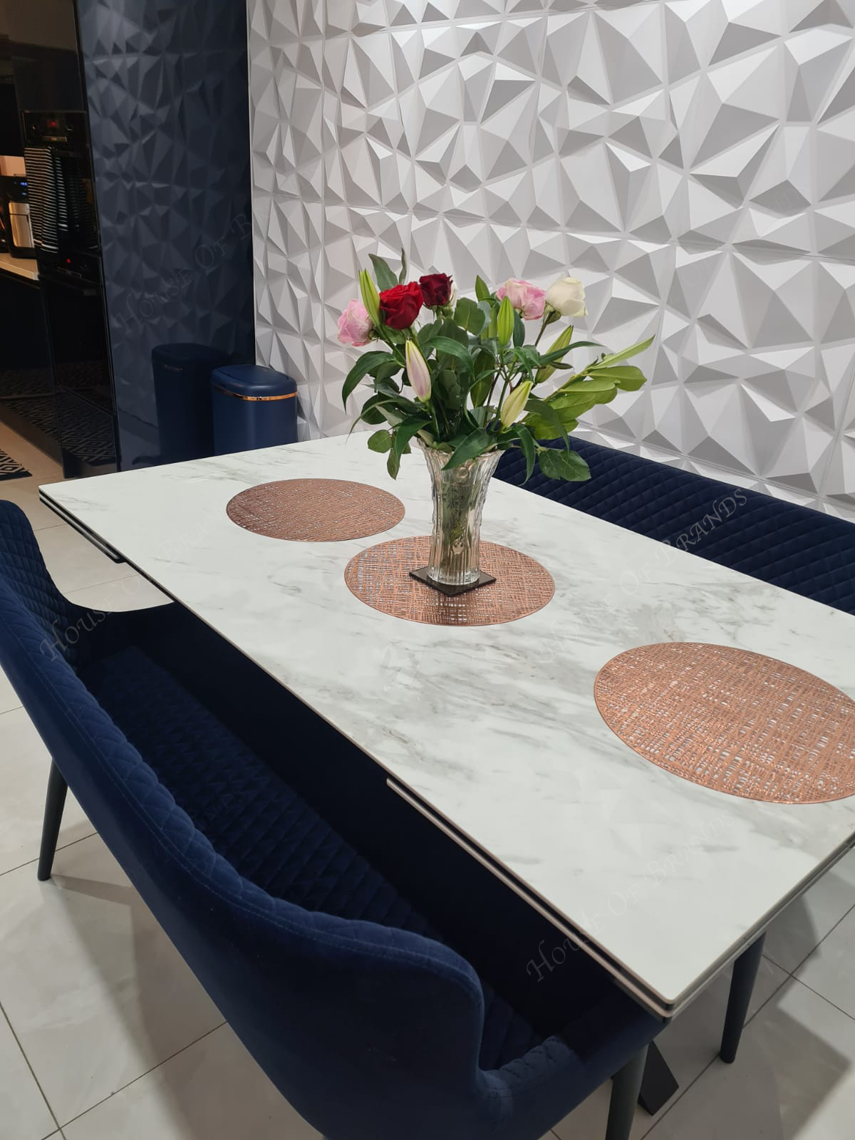 Phoenix White Extendable Ceramic Dining Table