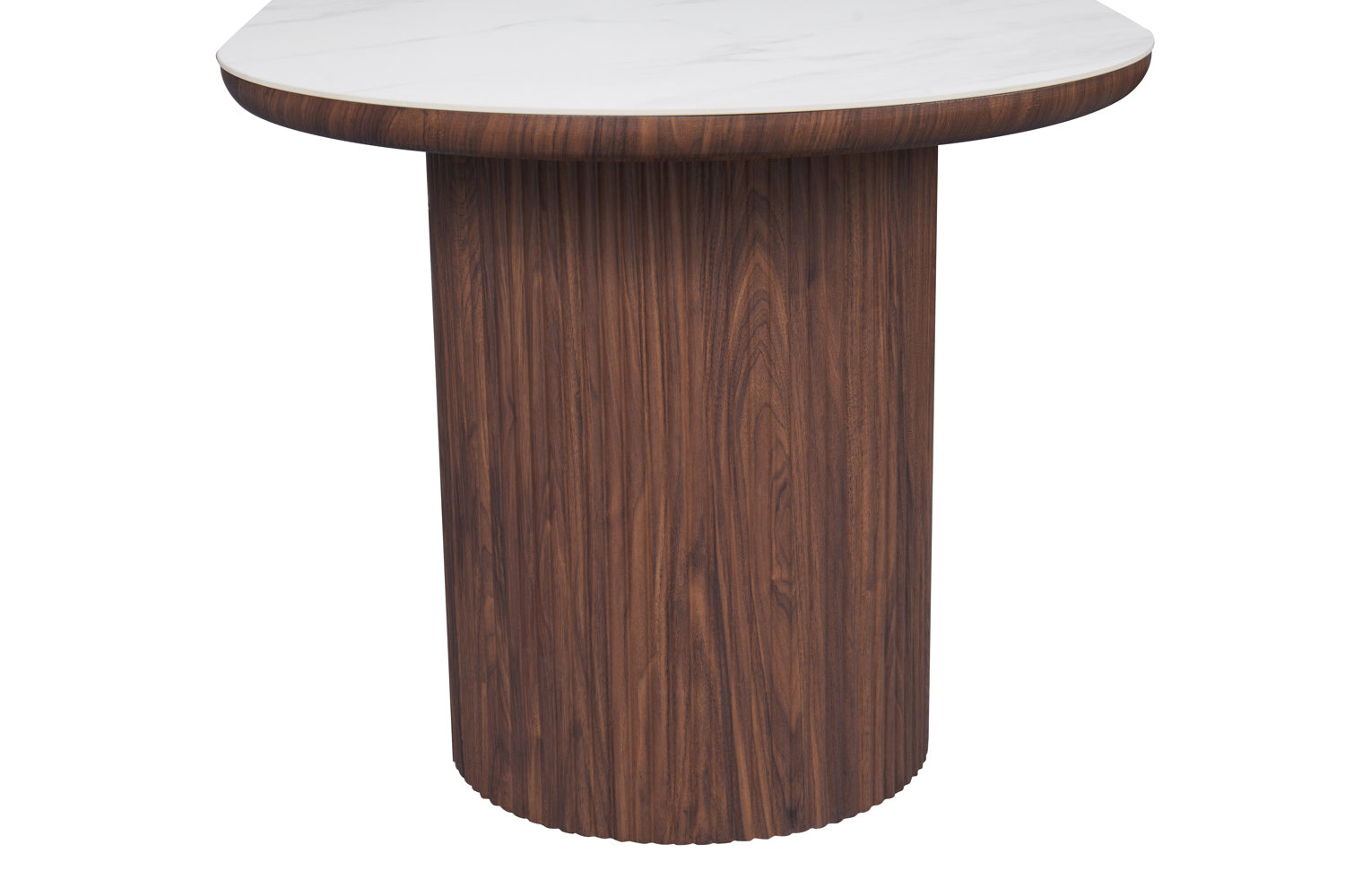 Mateo Walnut and White Oval Dining Table