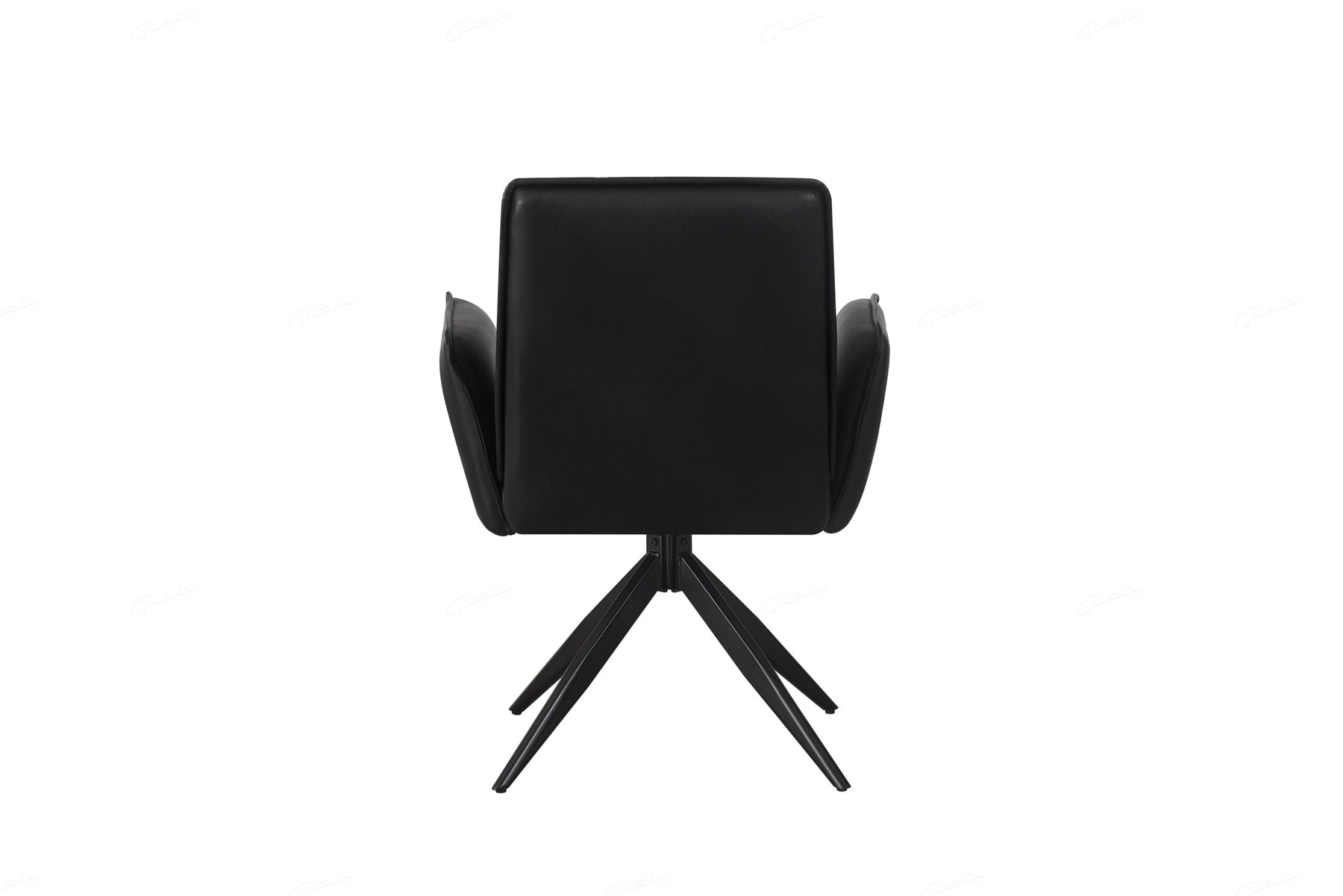 Eclat PU Leather Swivel Dining Chairs With Black Metal Base  - 2 Colours