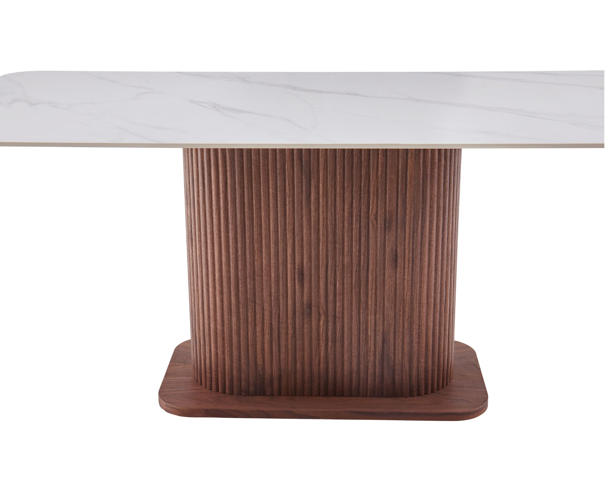 Eleanor Walnut and White Dining Table