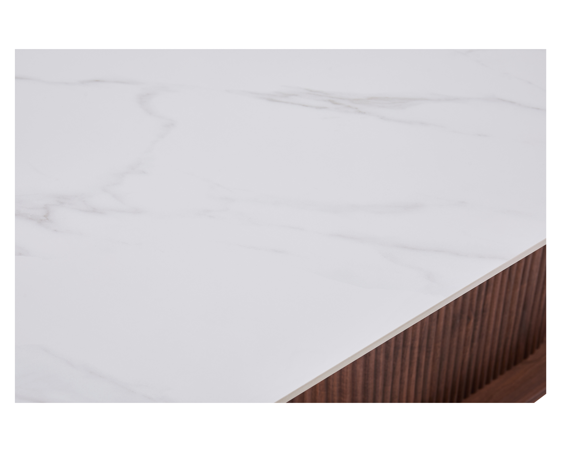 Eleanor Walnut and White Dining Table