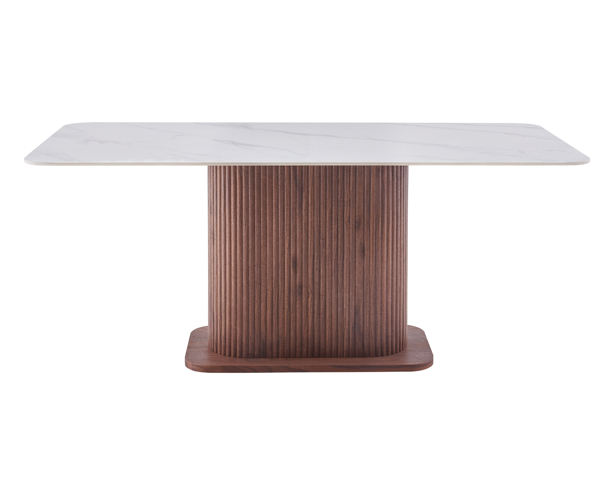 Eleanor Walnut and White Dining Table