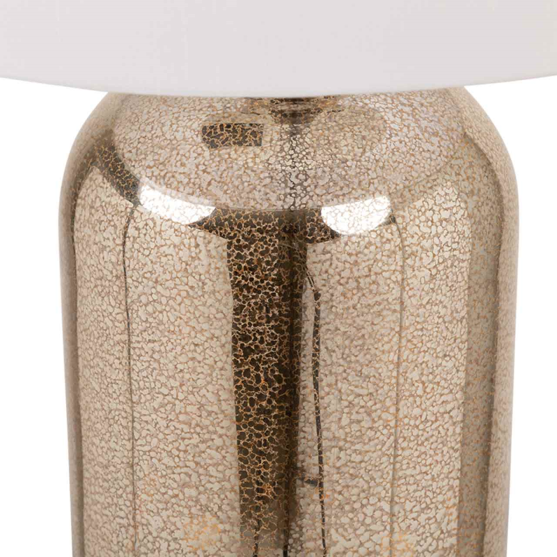 77.5cm Champagne Mercury Gold Table Lamp with Cream Faux Silk Shade