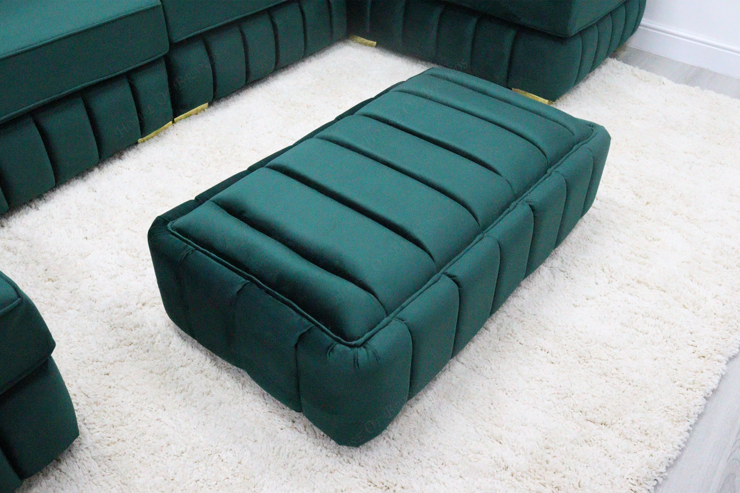 Paneled Rectangular Footstool