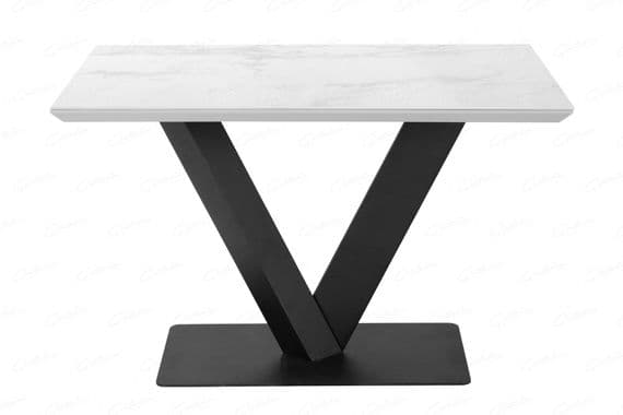 Alessia 120cm White Ceramic Dining Table