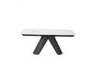 Pessola 180-280cm Extending White & Grey Vein Ceramic Dining Table
