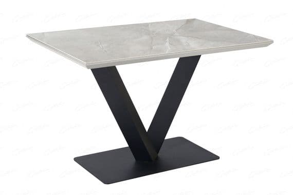 Alessia 120cm Grey Ceramic Dining Table