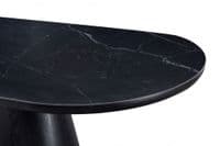 Venatro 200cm Black Sintered Stone Oval Dining Table