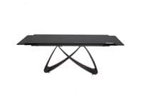 Santorini 180-260cm Extending Black & Gold Vein Ceramic Dining Table