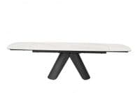 Pessola 180-280cm Extending White & Grey Vein Ceramic Dining Table