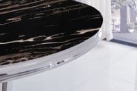 Busetto 130cm Black Round Marble Dining Table