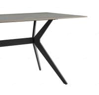 Livia 160cm Grey Ceramic Sintered Marble Dining Table