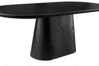 Venatro 200cm Black Sintered Stone Oval Dining Table