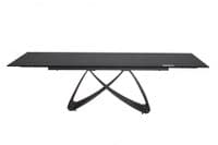Santorini 180-260cm Extending Black & Gold Vein Ceramic Dining Table