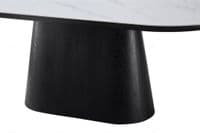 Venatro 200cm Black & White Sintered Stone Oval Dining Table