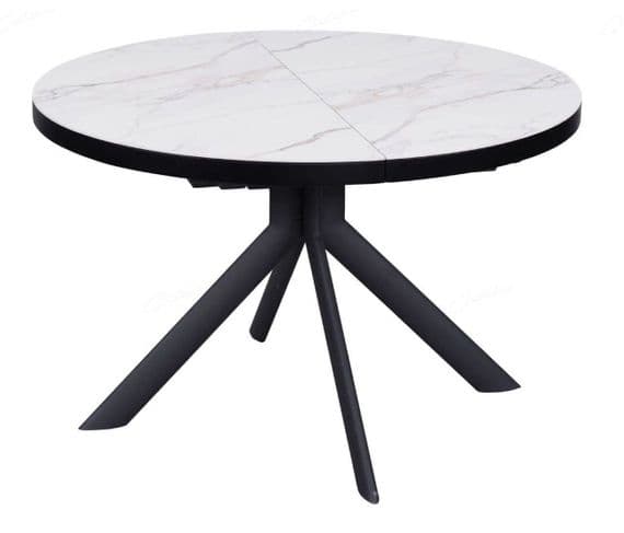 Danello 120-160cm Extending White Ceramic Dining Table